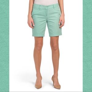 Sea Green Geo Print Bermuda Shorts 🆕